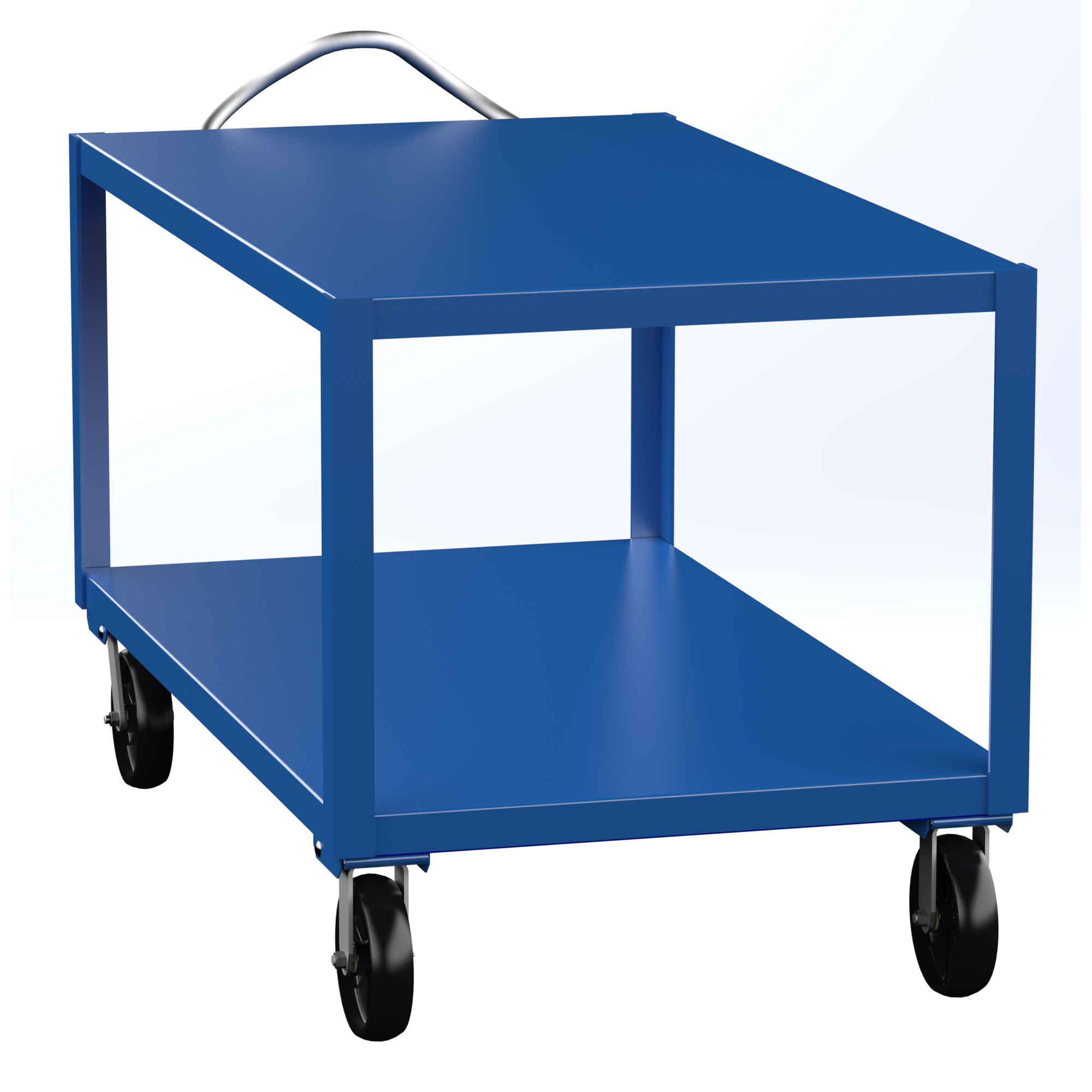 Vestil Ergo-Handle Cart with GFN Casters - 4000-Lb. Capacity, 2 Shelves, Model# DH-PH4-3460